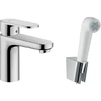 Hansgrohe Wastafelmengkraan Vernis Blend Eengreeps 100 Met Handdouche en Doucheslang 160 cm Chroom