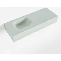 Mondiaz lex greey vrijhangende solid surface wastafel 80 cm. Positie wasbak links