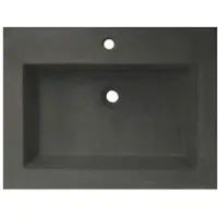Sanilux Wastafelblad 60x47x5 cm Beton-Grijs (1 kraangat)