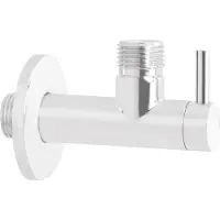 Hotbath Hoekstopkraan cobber rond met filter mat wit