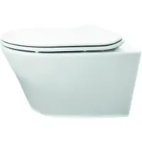 Boss & Wessing Wandcloset bws vicente rimless diepspoel met flatline zitting mat wit