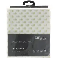 Differnz Douchegordijn Differnz Dots PEVA 180x200 cm Goud
