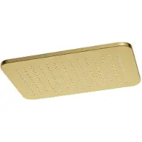 Hotbath Gal hoofddouche 27x40cm geborsteld messing PVD
