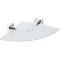 Sapho Glazen Hoek Planchet X-Square 25x5.5 cm Chroom