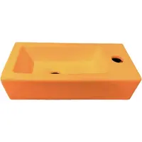 Best design Fontein morrano 37x18x9 cm rechts mat oranje