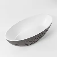 Mondiaz Vrijstaand bad holm 180x85 cm kleur dark grey /talc