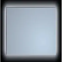 Sanicare Spiegel q-mirrors 75x70 cm rechthoek met rondom led warm white, omlijsting aluminium incl. Ophangmateriaal met afstandsbediening