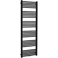 Wiesbaden Sierradiator tower 182x60 cm mat zwart midden onderaansluiting