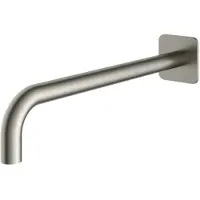 Hotbath Wandarm gal 40 cm vierkant geborsteld nikkel pvd