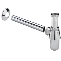 Boss & Wessing Bws bekersifon chroom rond inclusief muurbuis en rozet 5/4x32 mm