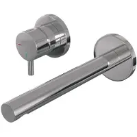 Brauer Chrome Edition ColdStart wastafelkraan inbouw rechte uitloop en rozetten model B2 chroom