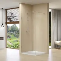Van Rijn Inloopdouche ST01 Met Scharnieren 30x200 cm Helder Glas 8 mm Chroom