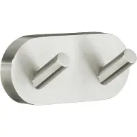 Smedbo Home Dubbele Handdoekhaak - Geborsteld Nikkel - Messing - Accessoires, Handdoekhouders, Handdoekhaken - 7391447081008