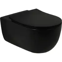 Plieger Kansas randloos toilet met softclose & quick release slimme zitting matzwart