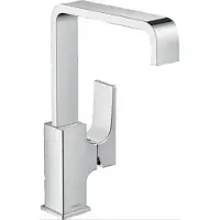 Hansgrohe Metropol wastafelkraan waterbesparend met draaibare uitloop en afvoerplug chroom