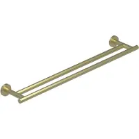 Ivy Aia Accessoires Wandhanddoekrek 60cm dubbel Geborsteld mat goud PVD