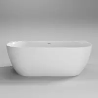 Sanilux Half vrijstaand bad moon 180x80x60 cm glans wit