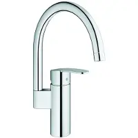 GROHE Keukenkraan Wave Cosmopolitan met Hendel en C-uitloop Chroom