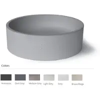 Urbi et Orbi Opzet waskom circum 48s beton rond 39x12 cm bruin /beige