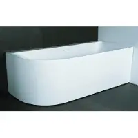 Luca Half vrijstaand hoekbad rechts sanitair primo acryl 180x80x60 cm mat wit