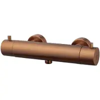 Wiesbaden Caral Cool Touch thermostatische douchemengkraan geborsteld brons koper
