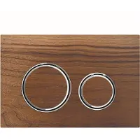Geberit Bedieningsplaat sigma 50 round voor 2-toets spoeling chroom /amerikaans noten