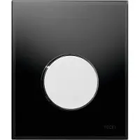 Tece Loop urinoir drukplaat glas zwart toets glans chroom
