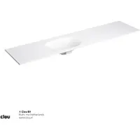 Clou Hammock Wastafelblad Enkele Waskom Links 200cm Compositie 38 Aluite Mat Wit