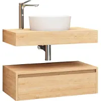 SaniGoods Mila badmeubel 80cm licht eiken zonder waskom