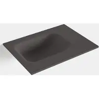Mondiaz LEX Dark_grey solid surface inleg wastafel voor toiletmeubel 40cm. Positie wasbak links