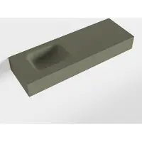 Mondiaz lex army vrijhangende solid surface wastafel 90 cm. Positie wasbak links