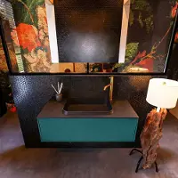 Mondiaz Badkamermeubelset erin 100 cm met 1 lade met ridge wastafel midden urban met 1 kraangat greeploos mat smag