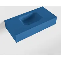 Mondiaz LEX Jeans vrijhangende solid surface wastafel 60cm. Positie wasbak midden
