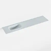 Mondiaz EDEN Clay solid surface inleg wastafel voor toiletmeubel 100cm. Positie wasbak links