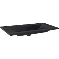 Sanilux Wastafel quartz classic 100x47x3 cm keramiek mat zwart