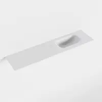 Mondiaz EDEN Talc solid surface inleg wastafel voor toiletmeubel 90cm. Positie wasbak rechts