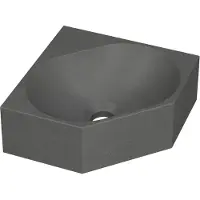 Ink Hoekfontein matrix quartz zonder kraangat 27x27x10 cm grijs 3404332