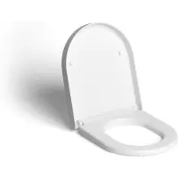 Clou hammock toiletzitting met deksel met soft closing systeem en quick release systeem mat wit 36x43x5.1 cm