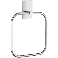 Smedbo Handdoekring 16.8x16.8 cm Vierkant Gepolijst Edelstaal Zilver