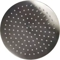 Sanilux Hoofddouchekop disk rond 20 cm gunmetal