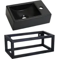 Plieger Fonteinset met handdoekrek 37 cm mat zwart