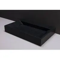 Forzalaqua Wastafel bellezza graniet gezoet met kraangat 60x40x9 cm