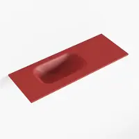 Mondiaz eden fire solid surface inleg wastafel voor toiletmeubel 60 cm. Positie wasbak links