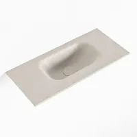 Mondiaz eden linen solid surface inleg wastafel voor toiletmeubel 50 cm. Positie wasbak rechts