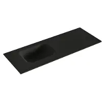 Mondiaz lex urban solid surface inleg wastafel voor toiletmeubel 80 cm. Positie wasbak links