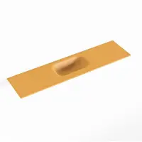 Mondiaz eden ocher solid surface inleg wastafel voor toiletmeubel 90 cm. Positie wasbak midden