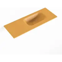 Mondiaz eden ocher solid surface inleg wastafel voor toiletmeubel 60 cm. Positie wasbak rechts