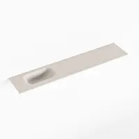 Mondiaz EDEN Linen solid surface inleg wastafel voor toiletmeubel 110cm. Positie wasbak links