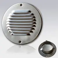 Weckx Schoepen ventilatierooster met klemveren weha rond 15 cm rvs