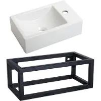 Plieger Fonteinset met handdoekrek 37 cm mat wit